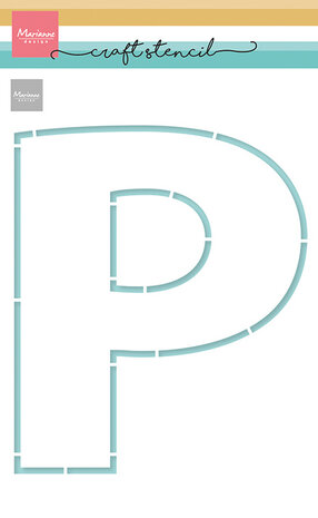 Marianne Design Craft Stencil P-Letter (PS8148) (DISCONTINUED)