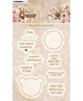 Studio Light Teddy's Tea Time Clear Stamp Bear Gift Bag Tag Accesories (SL-TTT-STAMP924)