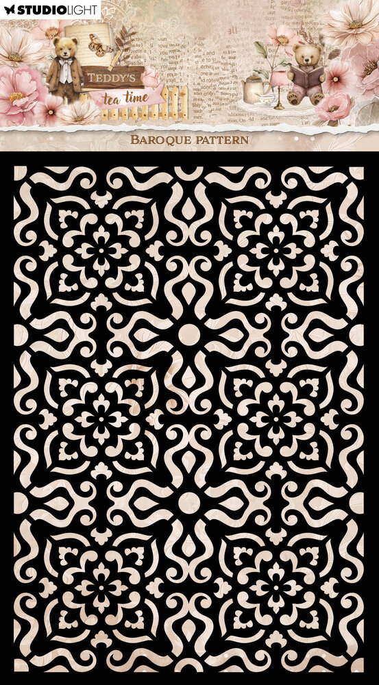 Studio Light Teddy's Tea Time Mask Baroque Pattern (SL-TTT-MASK389)