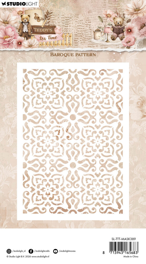 Studio Light Teddy's Tea Time Mask Baroque Pattern (SL-TTT-MASK389)