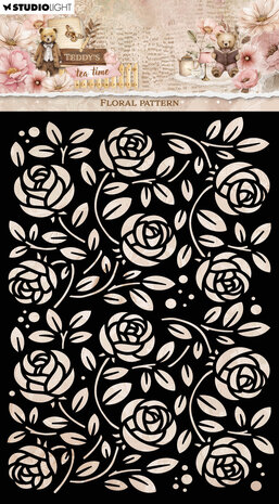 Studio Light Teddy's Tea Time Mask Floral Pattern (SL-TTT-MASK388)