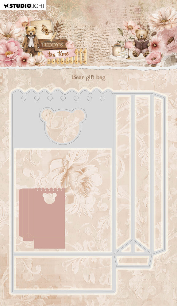 Studio Light Teddy's Tea Time Cutting Die Bear Gift Bag (SL-TTT-CD1080)