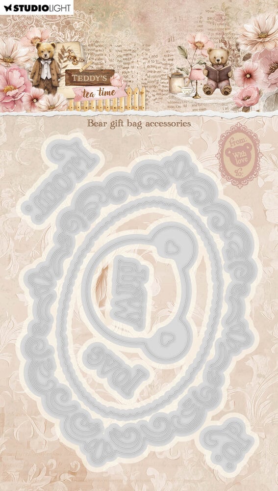 Studio Light Teddy's Tea Time Cutting Die Bear Gift Bag Accesories (SL-TTT-CD1079)