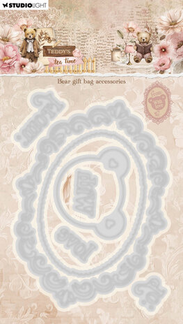 Studio Light Teddy's Tea Time Cutting Die Bear Gift Bag Accesories (SL-TTT-CD1079)