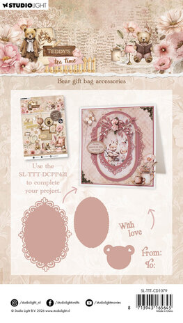 Studio Light Teddy's Tea Time Cutting Die Bear Gift Bag Accesories (SL-TTT-CD1079)