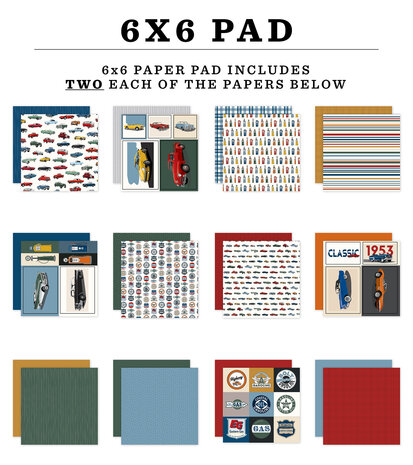 Carta Bella Cars 6x6 Inch Paper Pad (CBCAR491023)