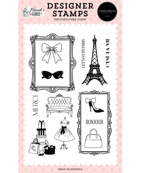 Carta Bella French Girl Designer Stamps Paris Days Stamp Set (CBFG490045)