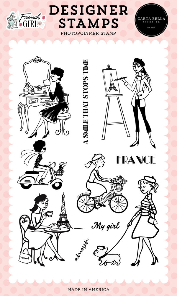 Carta Bella French Girl Designer Stamps My French Girl (CBFG490044) Carta Bella French Girl Designer Stamps My French Girl (CBFG490044)