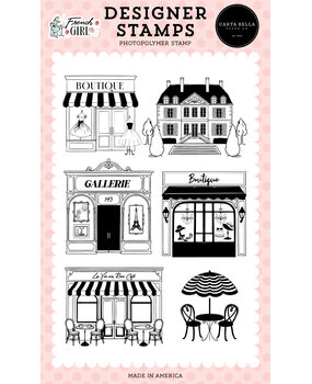 Carta Bella French Girl Designer Stamps French Streets (CBFG490043)