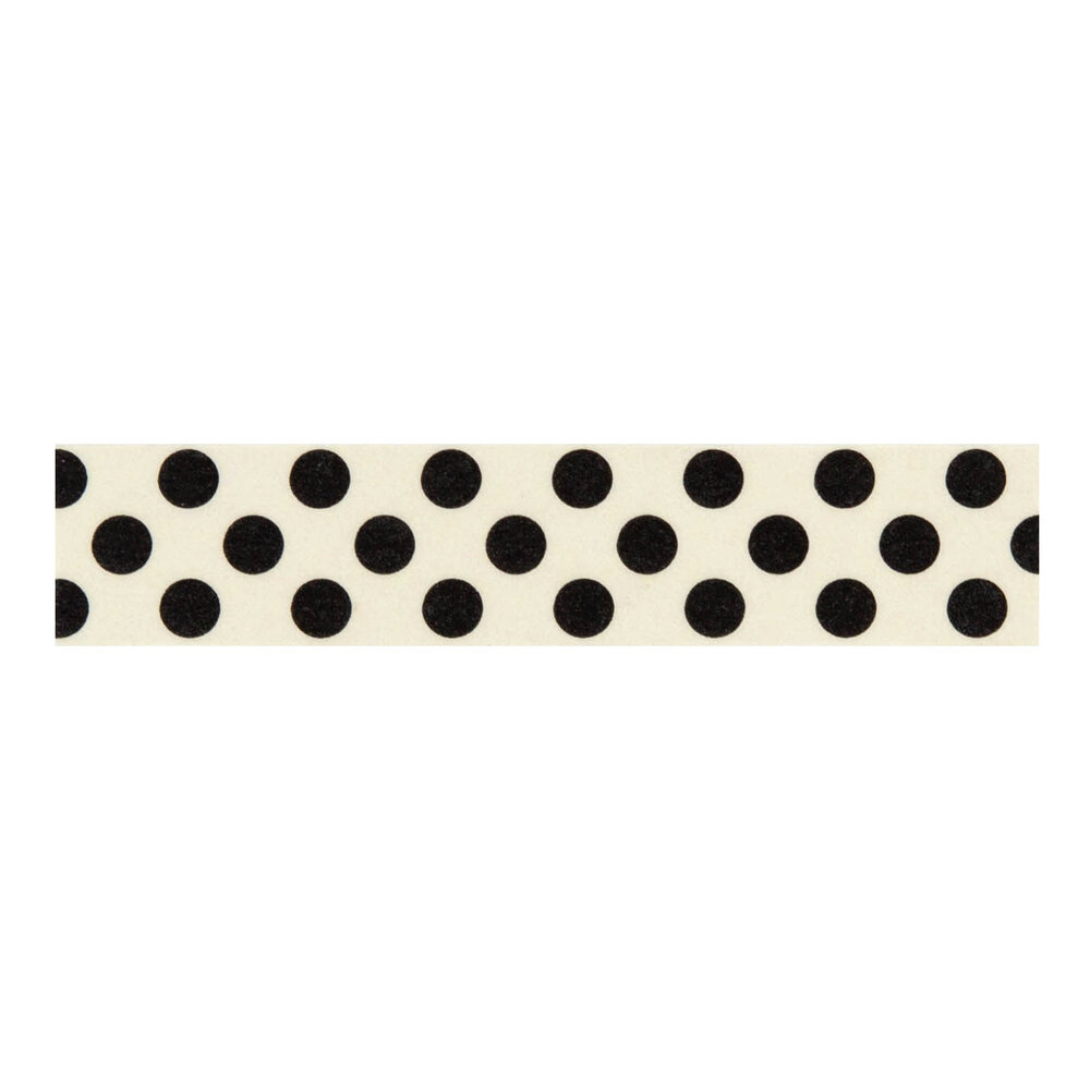 Carta Bella French Girl Washi Tape Big Black Polka Dot (CBFG490037)