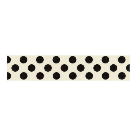 Carta Bella French Girl Washi Tape Big Black Polka Dot (CBFG490037)