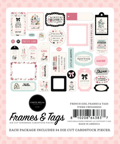 Carta Bella French Girl Frames & Tags (CBFG490025)