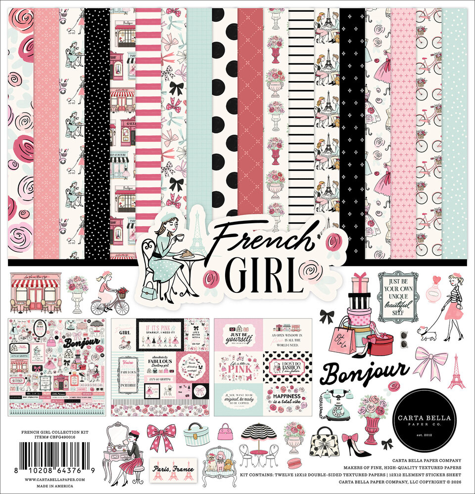 Carta Bella French Girl 12x12 Inch Collection Kit (CBFG490016)