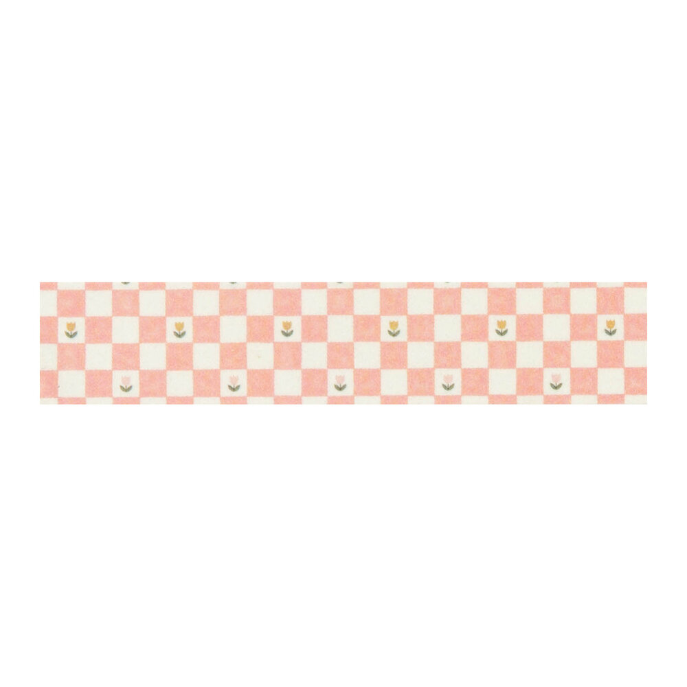 Carta Bella Silly Goose Washi Tape Pink Painted Checkboard (CBGOO488026)
