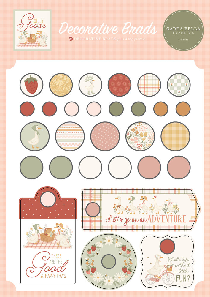 Carta Bella Silly Goose Decorative Brads (CBGOO488020)