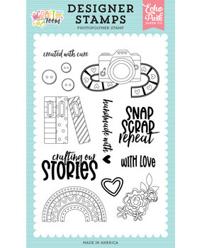 Echo Park Craft Room Designer Stamps Created With Care (CRM492041)