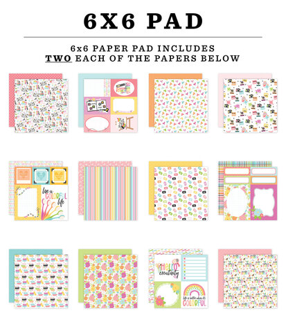Echo Park Craft Room 6x6 Inch Paper Pad (CRM492023) Echo Park Craft Room 6x6 Inch Paper Pad (CRM492023)