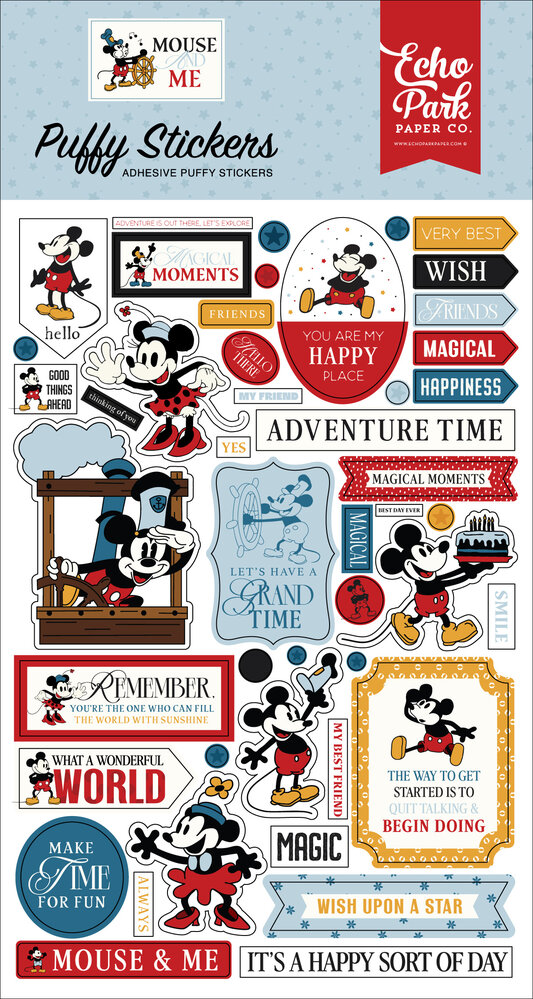 Echo Park Mouse And Me Puffy Stickers (MAM487066)