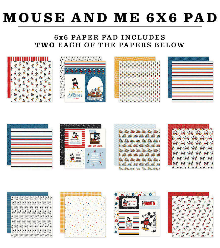 Echo Park Mouse And Me 6x6 Inch Paper Pad (MAM487023) Echo Park Mouse And Me 6x6 Inch Paper Pad (MAM487023)