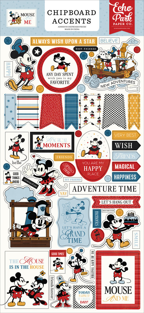 Echo Park Mouse And Me Chipboard Accents (MAM487021)