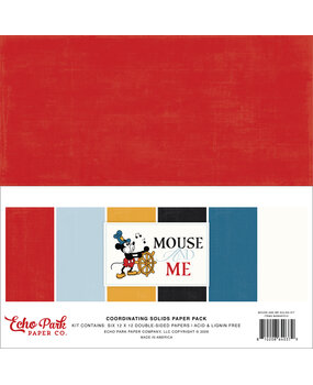 Echo Park Mouse And Me 12x12 Inch Coordination Solids Paper Pack (MAM487015)