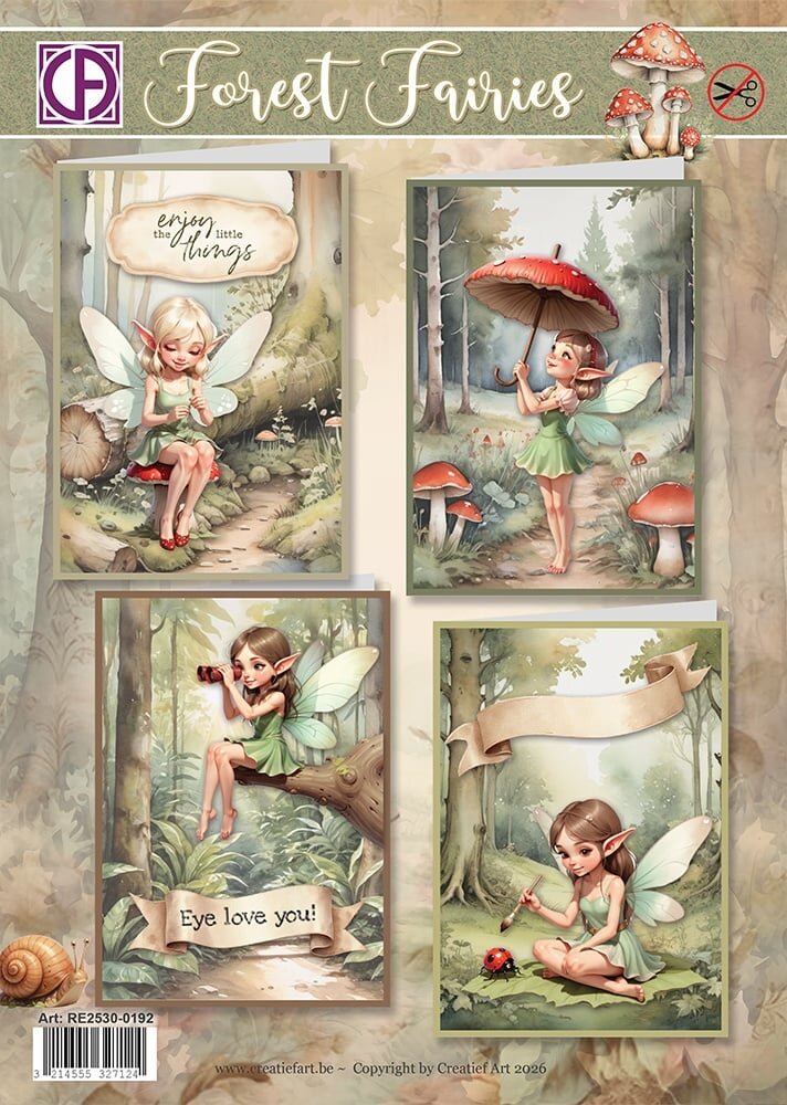 Creatief Art Forest Fairies Card Kit (RE2530-0192)