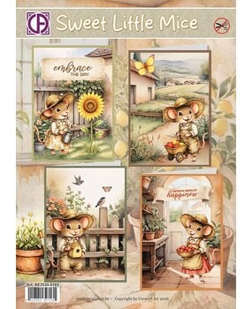 Creatief Art Sweet Little Mice Card Kit (RE2530-0193)