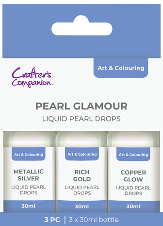 Crafter's Companion Pearl Drops Pearl Glamour (3pcs) (CC-PDROP-GLA) Crafter's Companion Pearl Drops Pearl Glamour (3pcs) (CC-PDROP-GLA)
