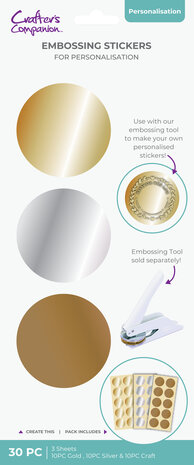 Crafter's Companion Embossing Stickers (30pcs) (CC-EMB-STIK)