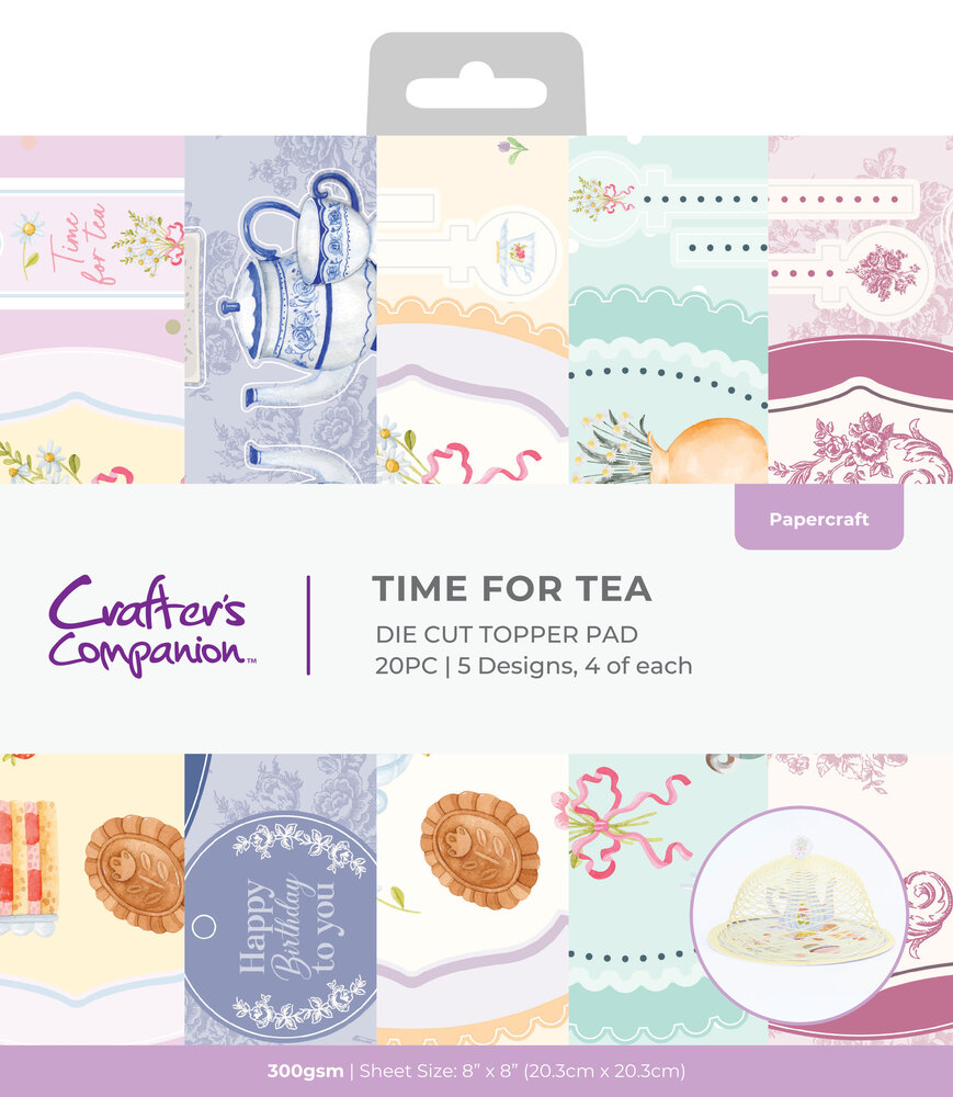Crafter's Companion Cake Stand Die 8x8 Inch Topper Pad Time for Tea (CC-TOP8-TFT)