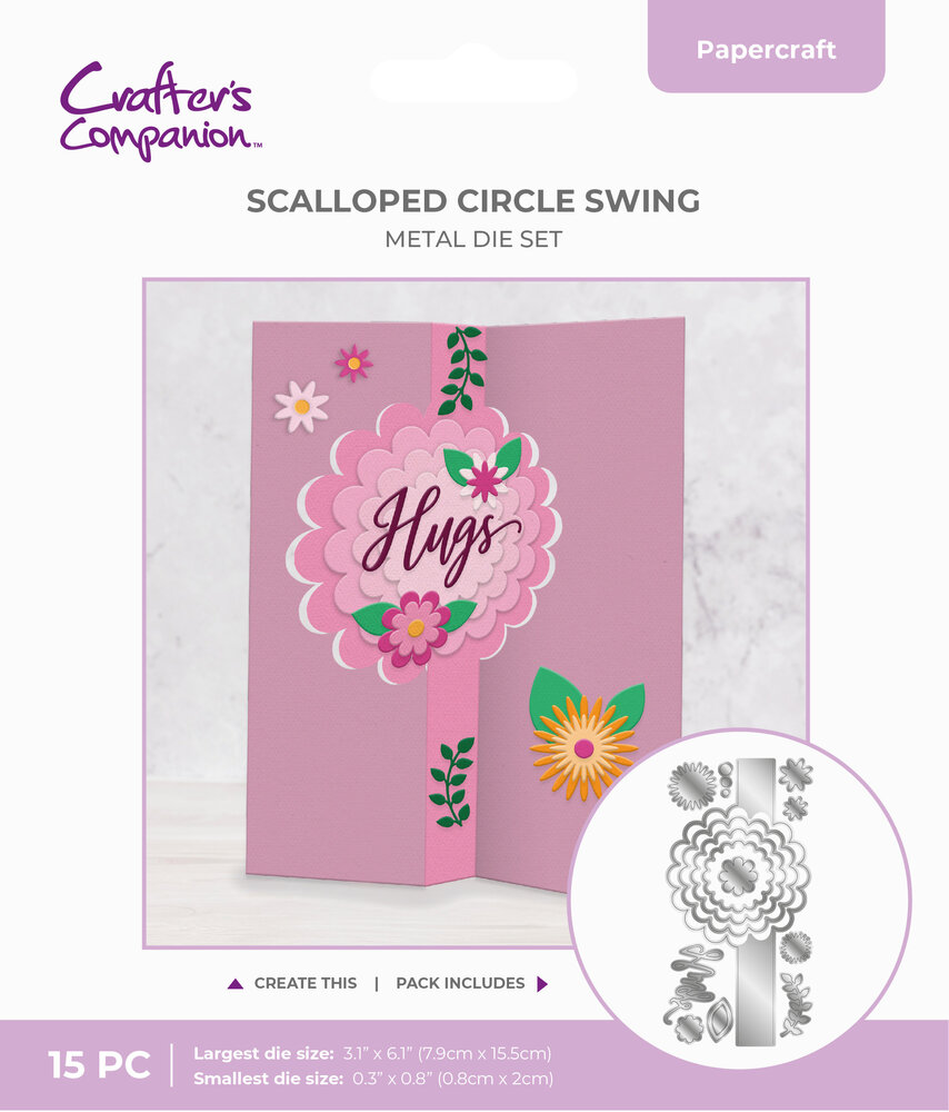 Crafter's Companion Swing Metal Die Scalloped Circle Swing (CC-MD-SCSW) Crafter's Companion Swing Metal Die Scalloped Circle Swing (CC-MD-SCSW)