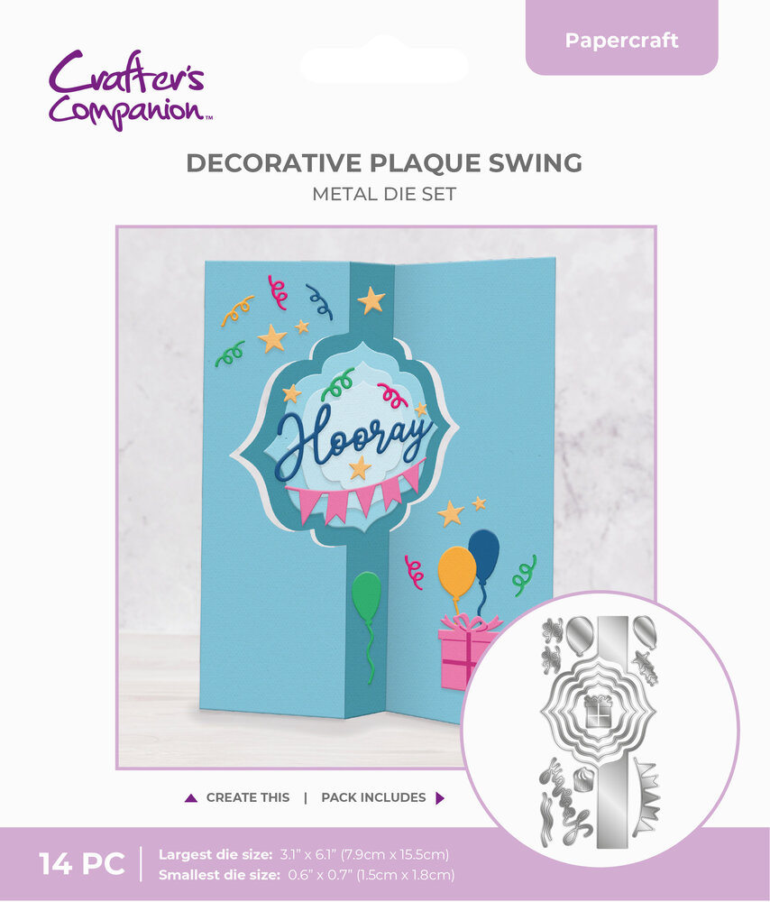 Crafter's Companion Swing Metal Die Decorative Plaque Swing (CC-MD-DEPLSW) Crafter's Companion Swing Metal Die Decorative Plaque Swing (CC-MD-DEPLSW)
