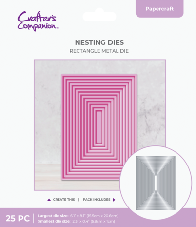 Crafter's Companion Nesting Metal Die 8 Inch Rectangle (CC-MD-ELE-8RECT)