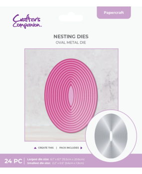 Crafter's Companion Nesting Metal Die 8 Inch Oval (CC-MD-ELE-8OVAL)
