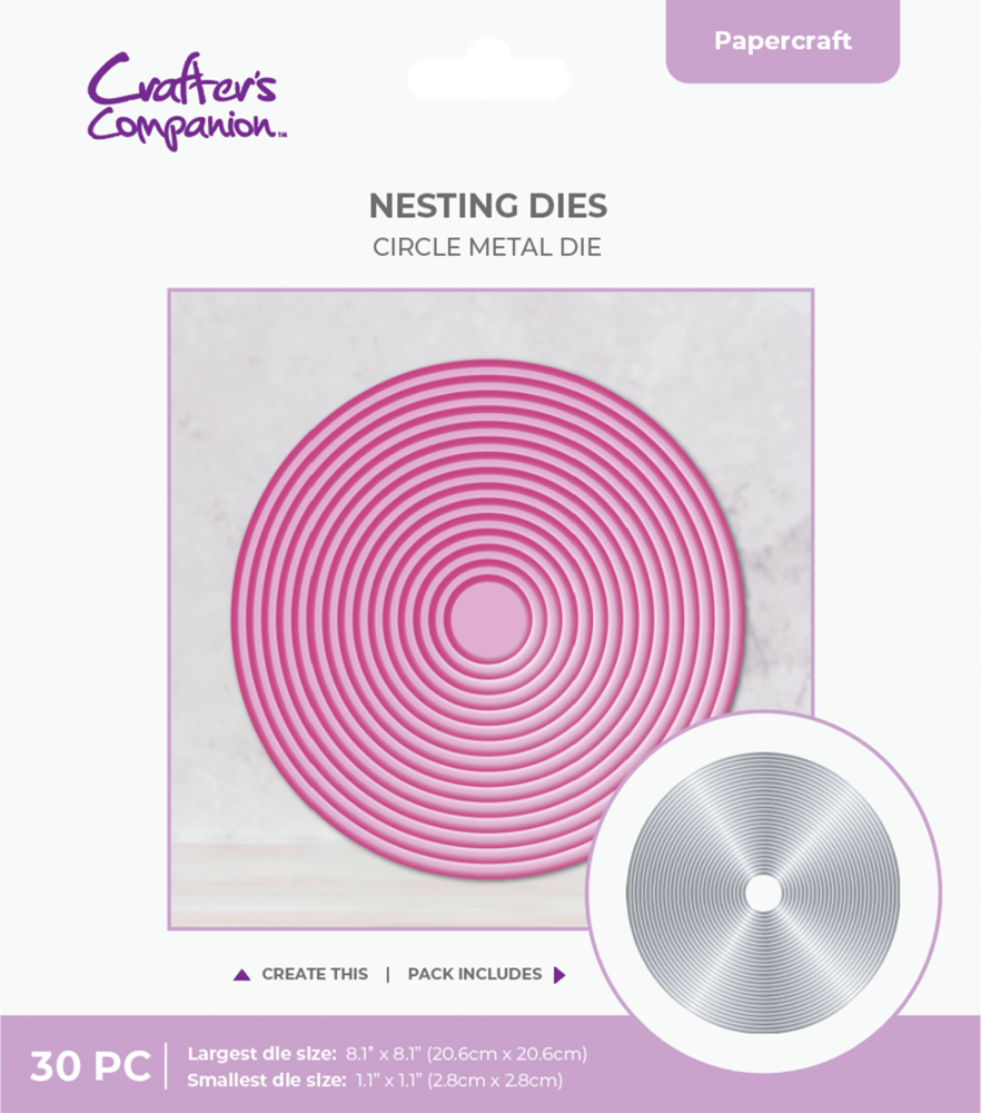 Crafter's Companion Nesting Metal Die 8 Inch Circle (CC-MD-ELE-8CIRC)