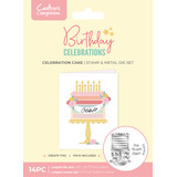 Crafter's Companion Birthday Celebrations Photopolymer Stamp & Die Celebration Cake (CC-BC-STD-CELC)