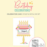 Crafter's Companion Birthday Celebrations Photopolymer Stamp & Die Celebration Cake (CC-BC-STD-CELC)