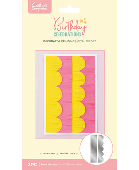 Crafter's Companion Birthday Celebrations Metal Dies Decorative Fringing (CC-BC-MD-DECFR)