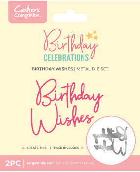 Crafter's Companion Birthday Celebrations Metal Dies Birthday Wishes (CC-BC-MD-BDAYW)