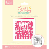 Crafter's Companion Birthday Celebrations Metal Die Create-a-Card Happy Birthday (CC-BC-MD-CAD-HAPB)
