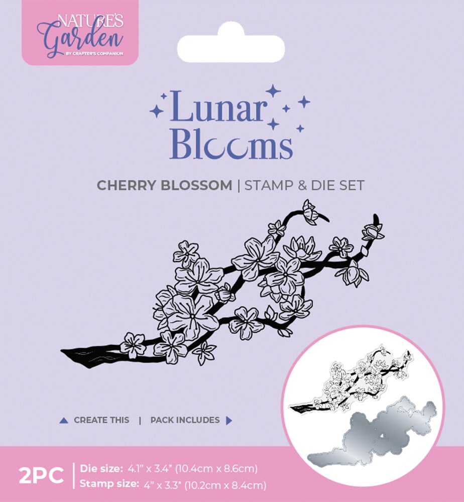 Crafter's Companion Lunar Blooms Stamp & Die Cherry Blossom (NG-LB-STD-CHER) Crafter's Companion Lunar Blooms Stamp & Die Cherry Blossom (NG-LB-STD-CHER)