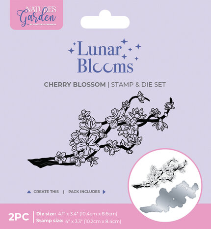 Crafter's Companion Lunar Blooms Stamp & Die Cherry Blossom (NG-LB-STD-CHER) Crafter's Companion Lunar Blooms Stamp & Die Cherry Blossom (NG-LB-STD-CHER)