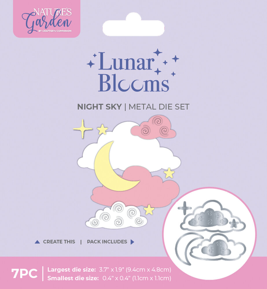 Crafter's Companion Lunar Blooms Metal Dies Night Sky (NG-LB-MD-NSKY)