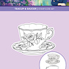 Crafter's Companion The Gilded Age Stamp & Die Teacup & Saucer (SS-TGA-STD-TSA) Crafter's Companion The Gilded Age Stamp & Die Teacup & Saucer (SS-TGA-STD-TSA)