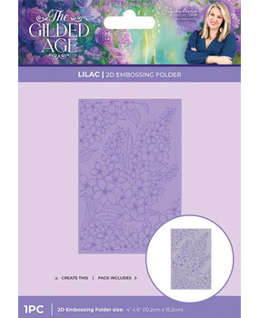 Crafter's Companion The Gilded Age 6x4 Inch 2D Embossing Folder Lilac (SS-TGA-2D-EF4-LIL)