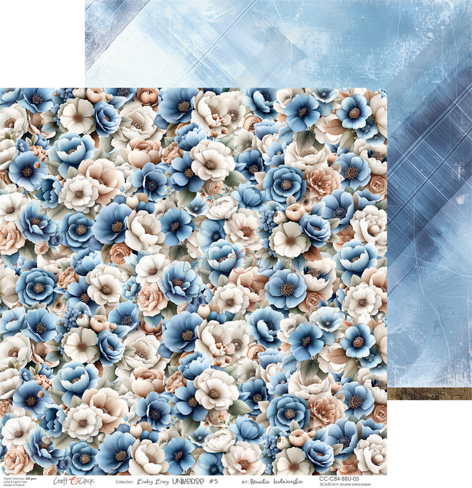 Craft O'Clock Baby Boy Universe 12x12 Inch Paper Set (CC-C84-BBU-00) Craft O'Clock Baby Boy Universe 12x12 Inch Paper Set (CC-C84-BBU-00)