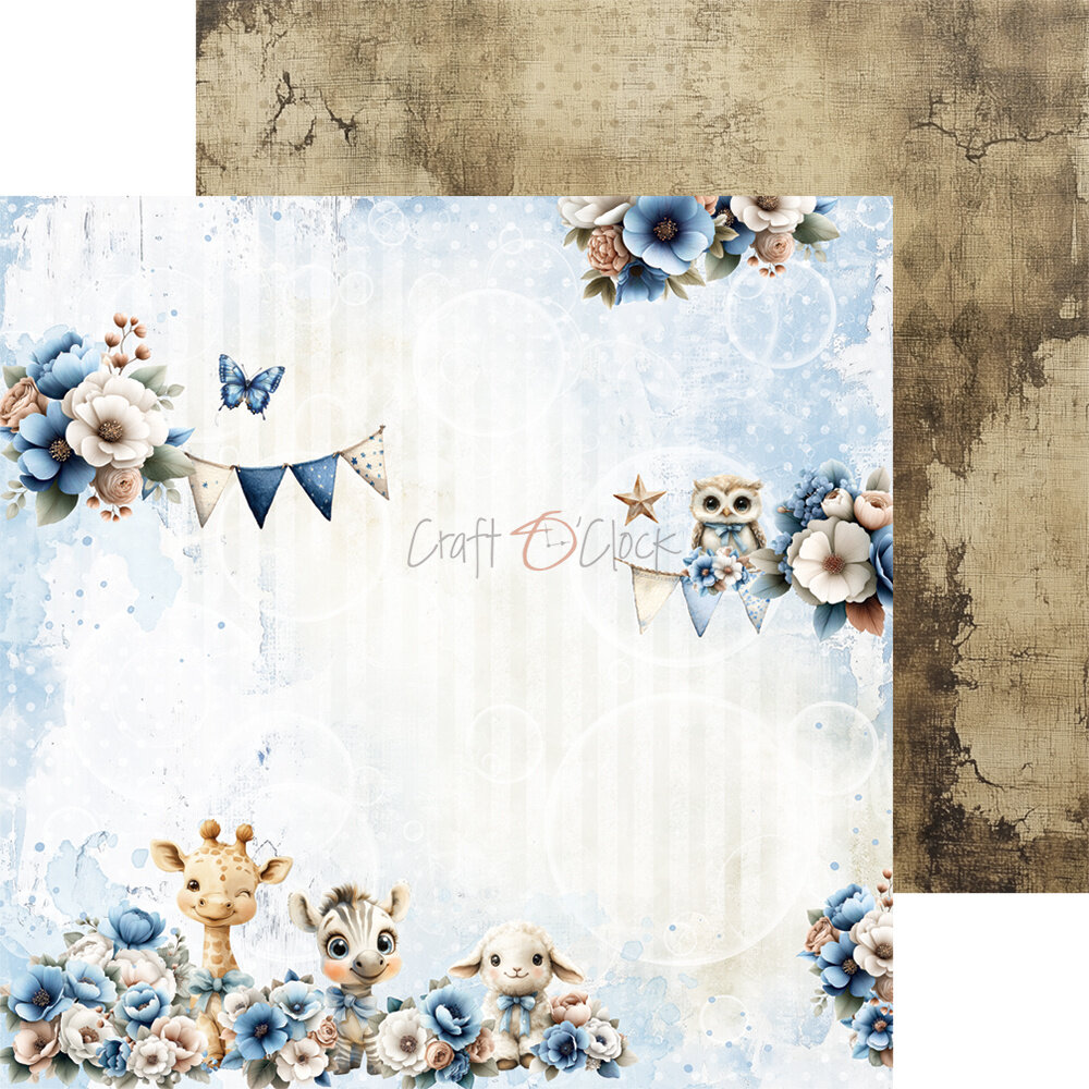 Craft O'Clock Baby Boy Universe 8x8 Inch Paper Set (CC-C84-BBU-07) Craft O'Clock Baby Boy Universe 8x8 Inch Paper Set (CC-C84-BBU-07)