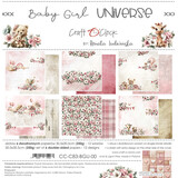 Craft O'Clock Baby Girl Universe 12x12 Inch Paper Set (CC-C83-BGU-00)