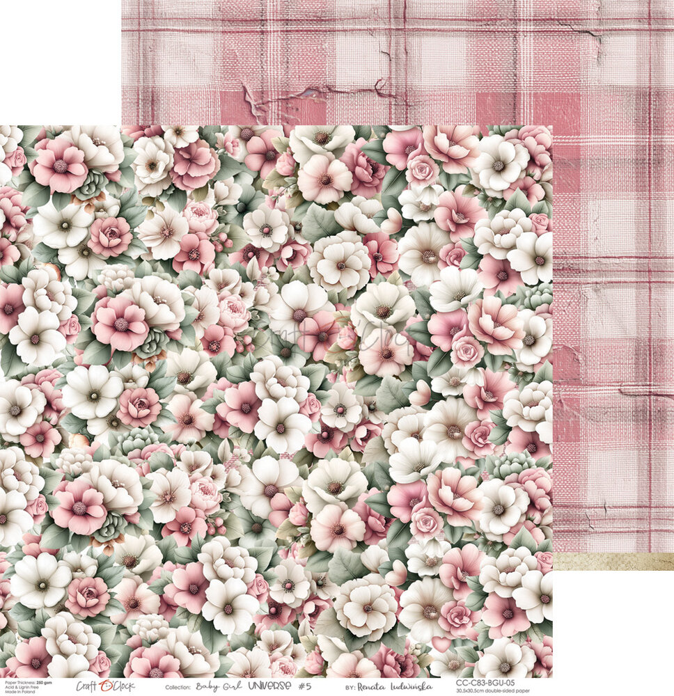 Craft O'Clock Baby Girl Universe 12x12 Inch Paper Set (CC-C83-BGU-00) Craft O'Clock Baby Girl Universe 12x12 Inch Paper Set (CC-C83-BGU-00)