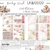 Craft O'Clock Baby Girl Universe 8x8 Inch Medium Papers Set (CC-C83-BGU-09)